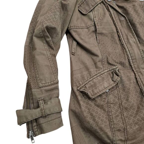 Hei Hei Coat Jacket Women Brown Small Full Zipper Polyester Hoodie Long Sleeve - Picture 9 of 9